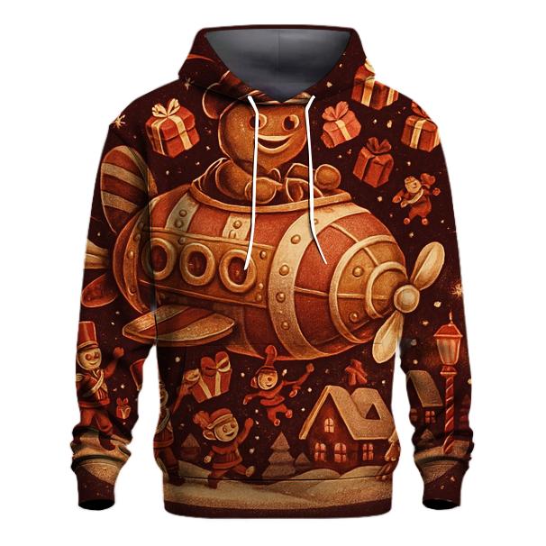 Gingerbread Airship Toy Parade lightweight hoodies