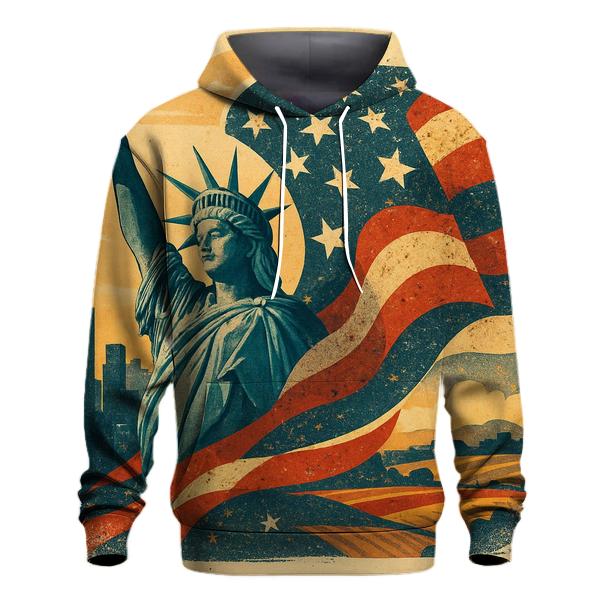 Liberty Mosaic Skyline Wave printed hoodies