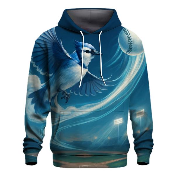 Baseball Flight Path With Blue Jays Thunder graphic hoodies