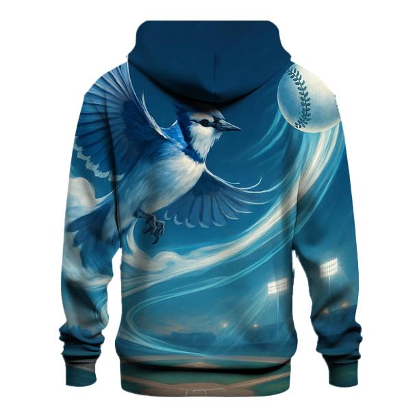 Baseball Flight Path With Blue Jays Thunder graphic hoodies