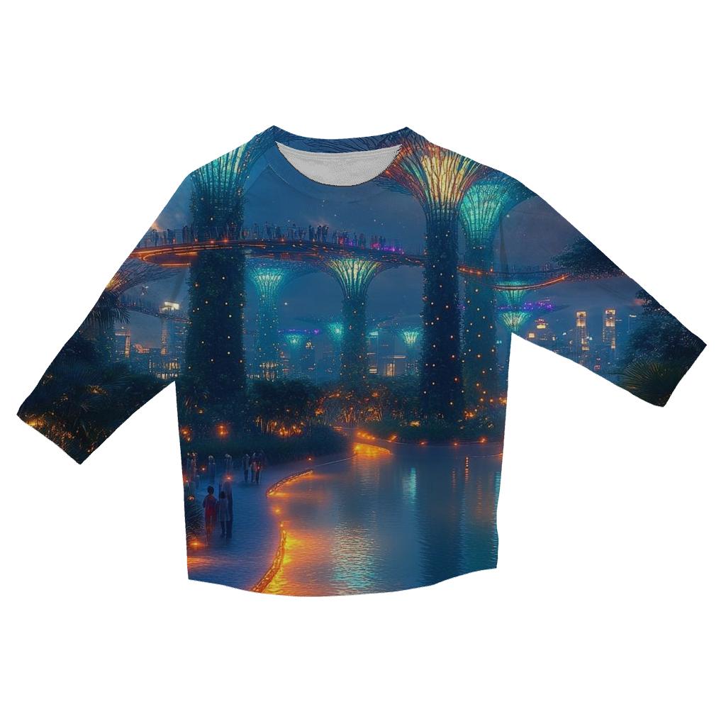 Gardens By The Bay - Singapore printed three quarter sleeve shirts