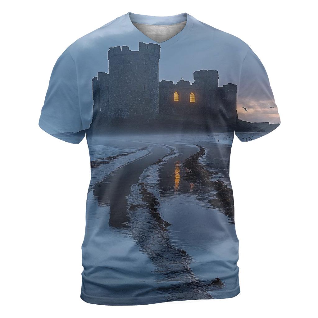Mont Saint Michel - Normandy artistic all-over print tops
