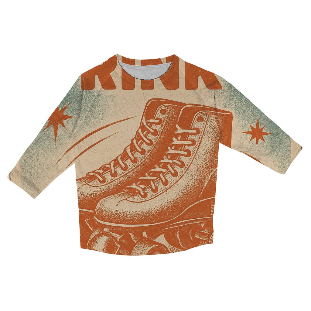 Worn Disco Night Roller Poster custom 3/4 sleeve shirts