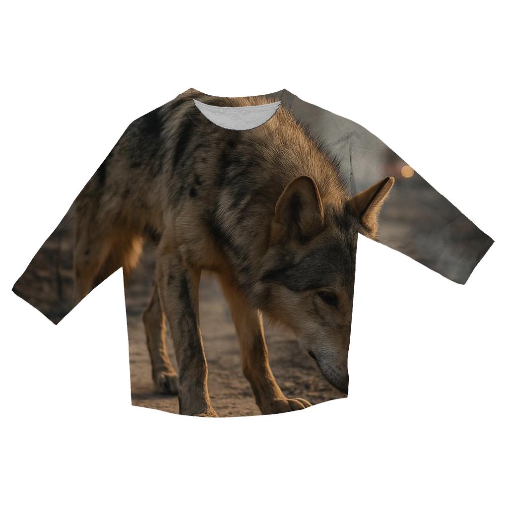 Firebreak Sentinel Wolf In Post Burn Forest Survey trendy 3/4 sleeve tops