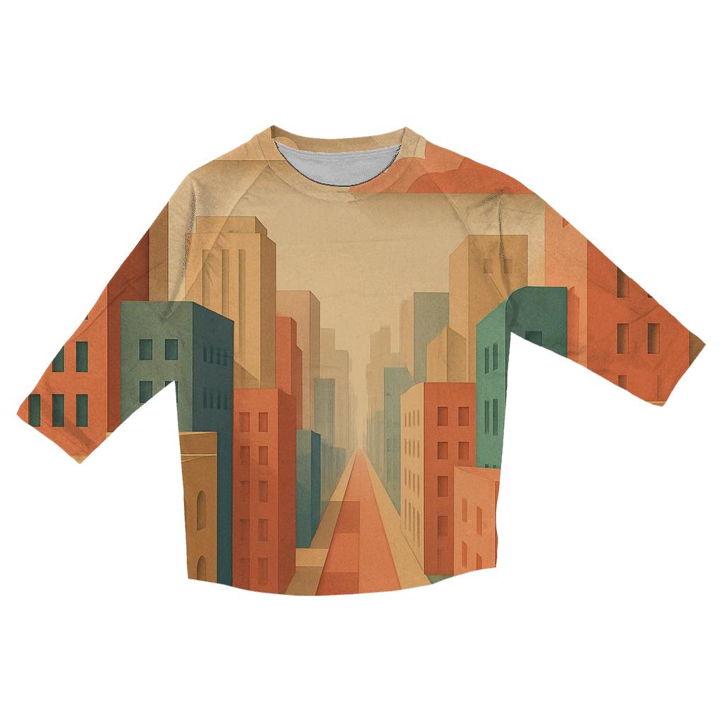 Kinetic Paper Cut City Mirage casual three quarter sleeve shirts