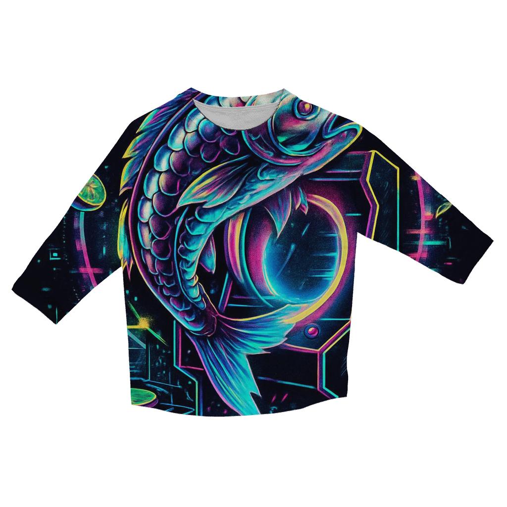 Chrono Koi Arcade Drift cotton quarter sleeve shirts