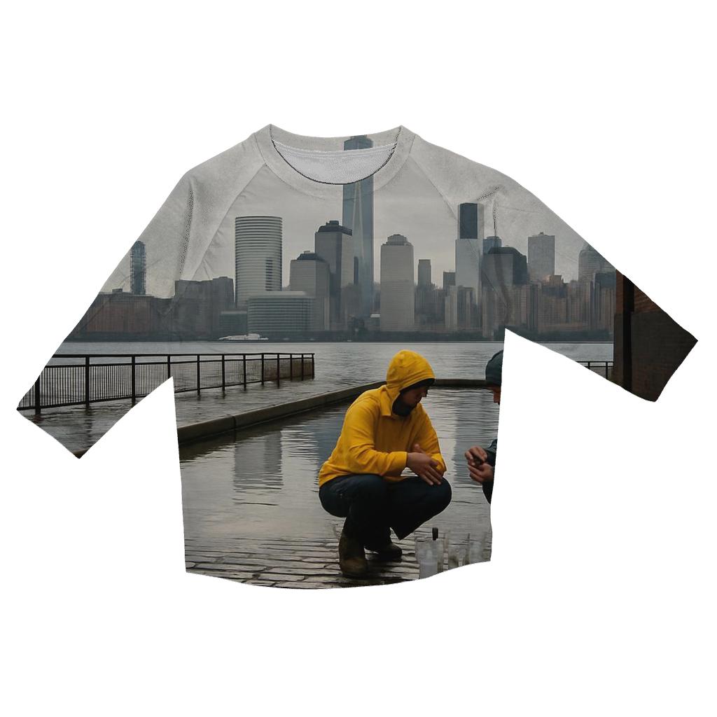 Red Hook Rain Gloss Lower Manhattan Panorama personalized 3/4 sleeve tees