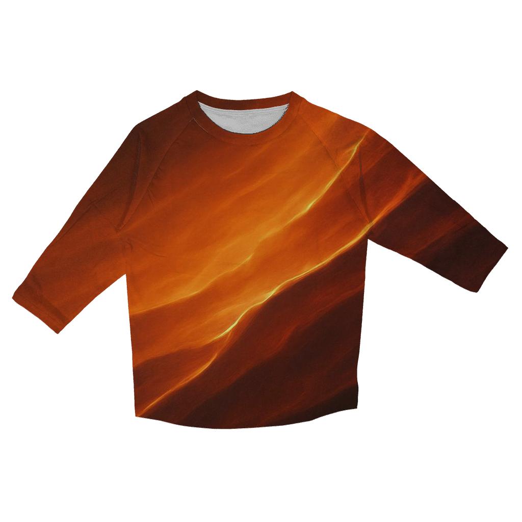 Molten Amber Drift Gradient personalized 3/4 sleeve tees
