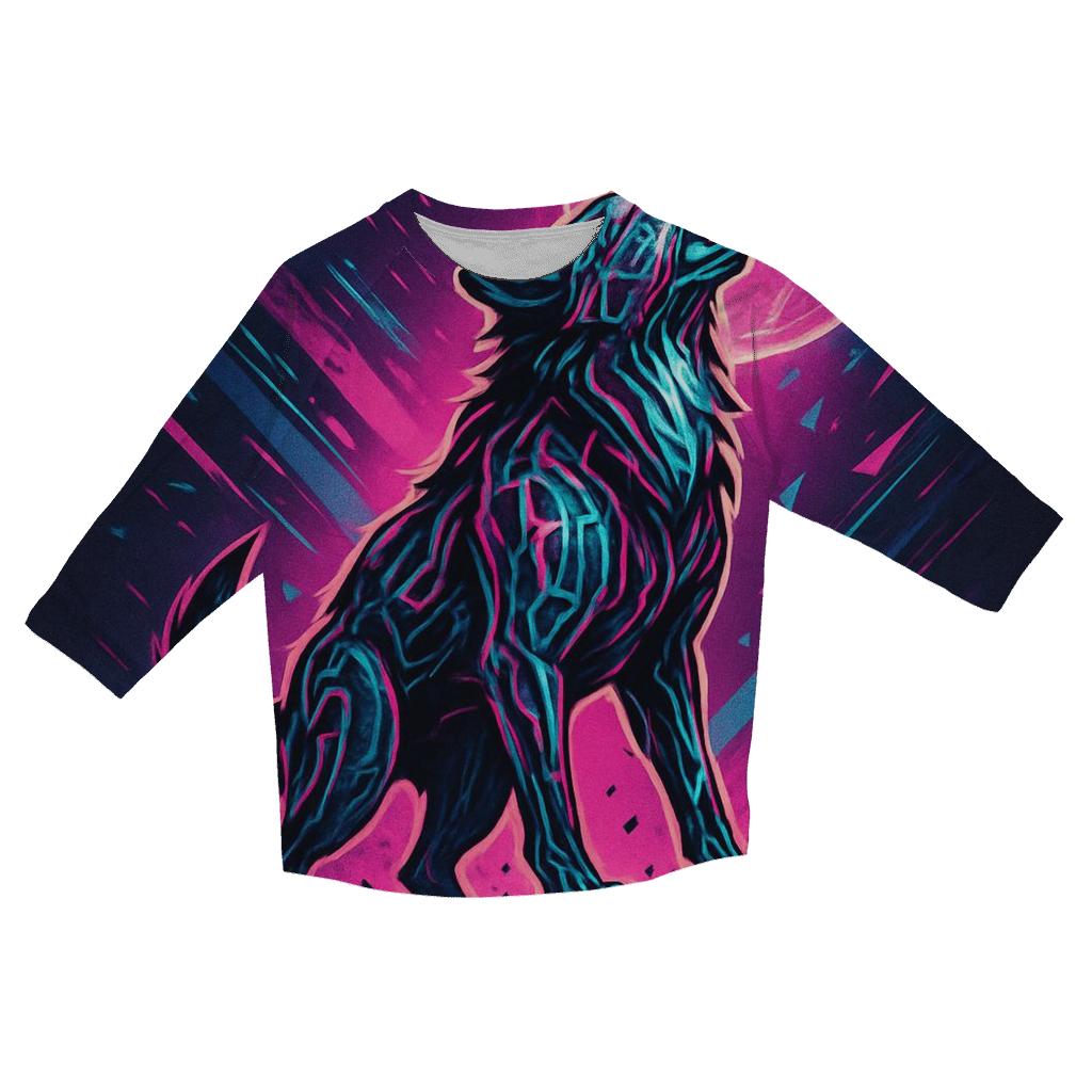 Circuit Howl Wolf cotton quarter sleeve shirts