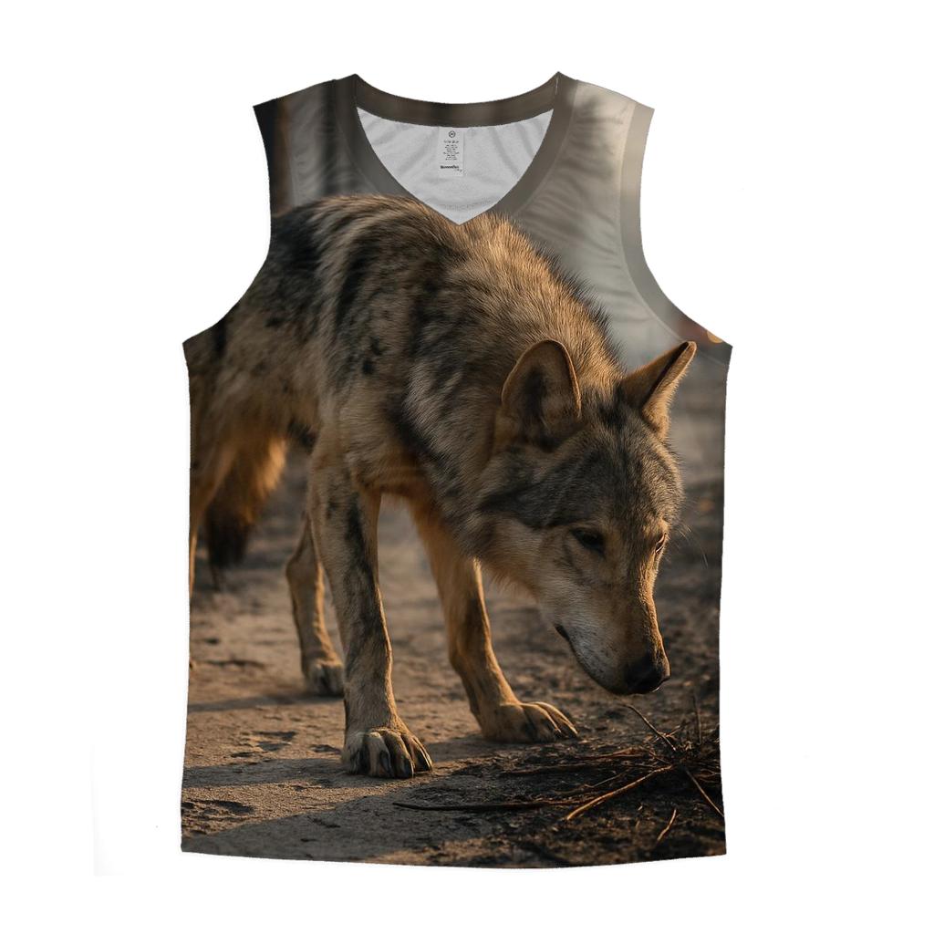 Firebreak Sentinel Wolf In Post Burn Forest Survey trendy fitted tank tops