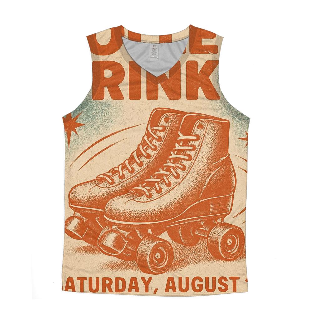 Worn Disco Night Roller Poster cotton sleeveless tops