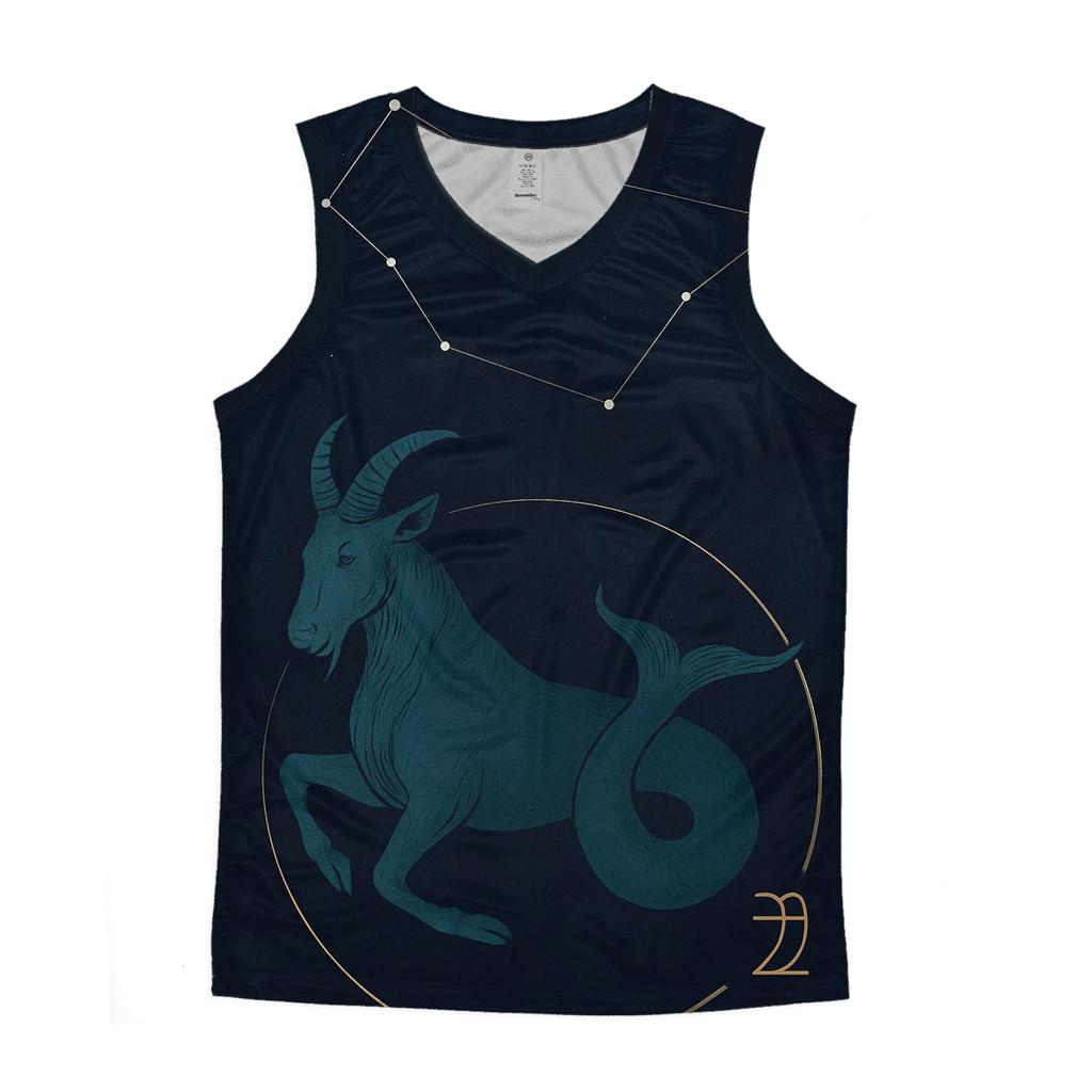 Saturnine Capricorn Sea Goat Star Chart trendy fitted tank tops