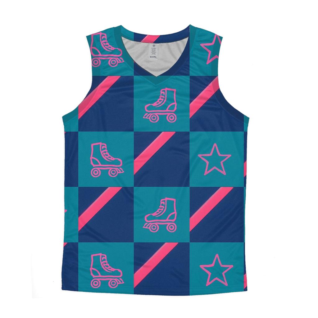 Neon Roller Rink Floor Tiles designer workout tanks