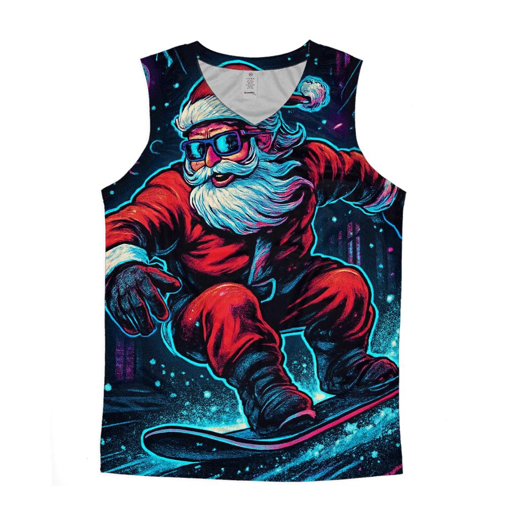 Neon Blizzard Santa Street Rider designer workout tanks