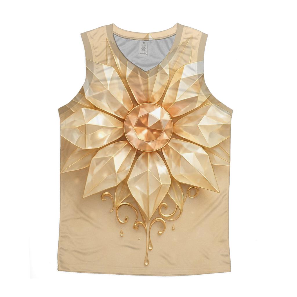 Champagne Prism Bloom designer workout tanks