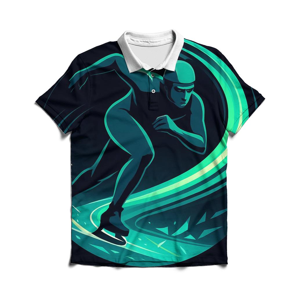 Aurora Line Speed Skating designer slim fit polos