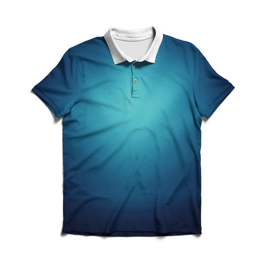 Polar Midnight Bloom Gradient stylish collar polo tees