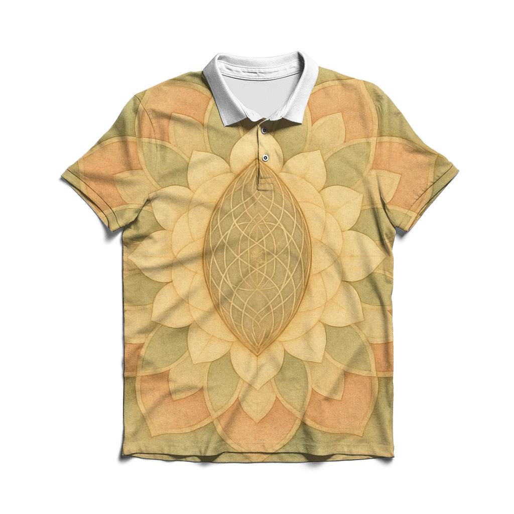 Harmonic Seed Geometry personalized polo shirts