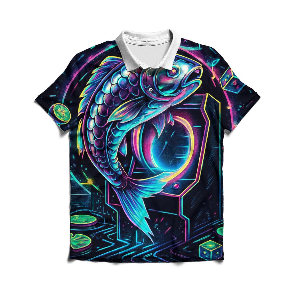 Chrono Koi Arcade Drift stylish collar polo tees