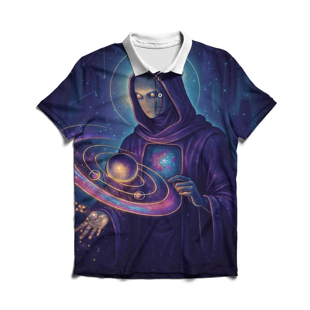 The Orrery Of The Living Nebula embroidered polo tops
