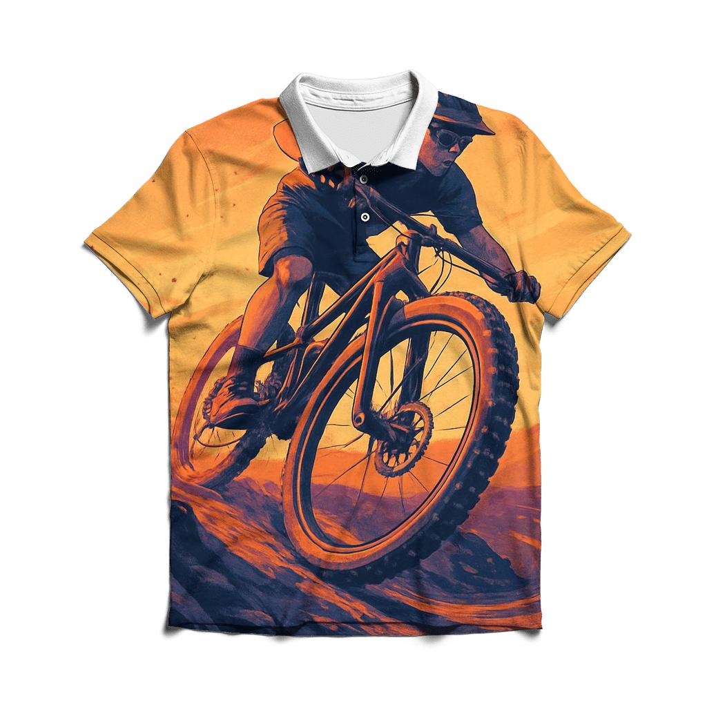 Gravity Well Mountain Biking designer slim fit polos