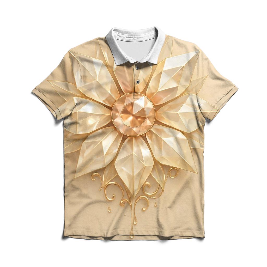 Champagne Prism Bloom personalized polo shirts