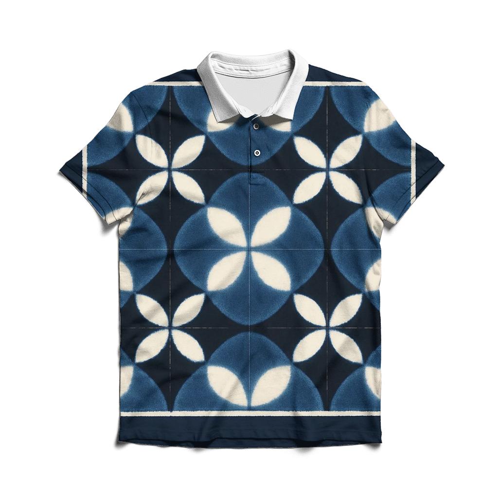 Lunar Itajime Eclipse Lattice casual sports polo shirts