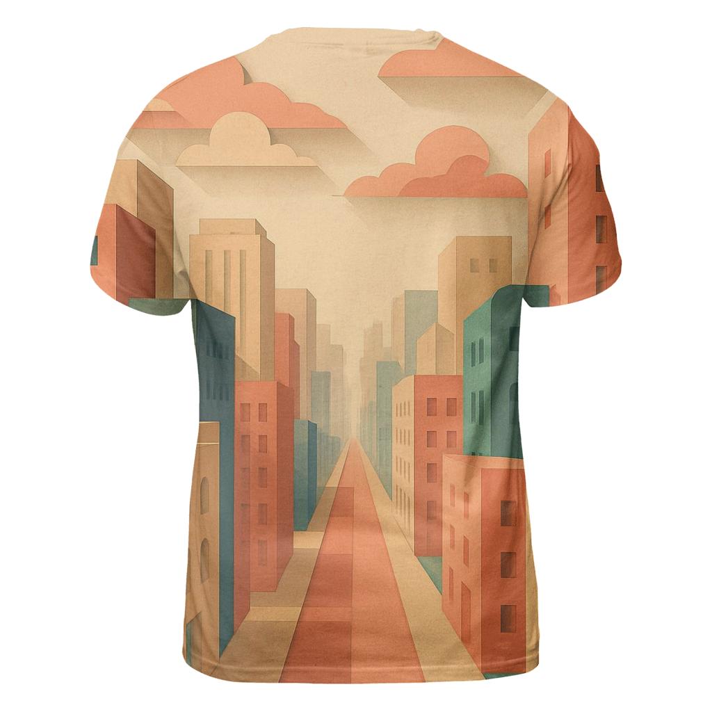 Kinetic Paper Cut City Mirage designer pattern shirts