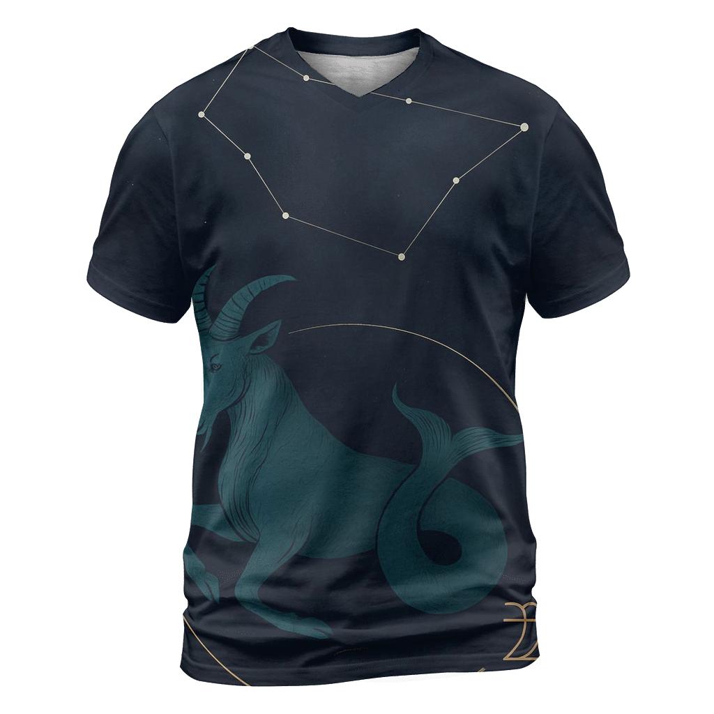 Saturnine Capricorn Sea Goat Star Chart personalized full print shirts