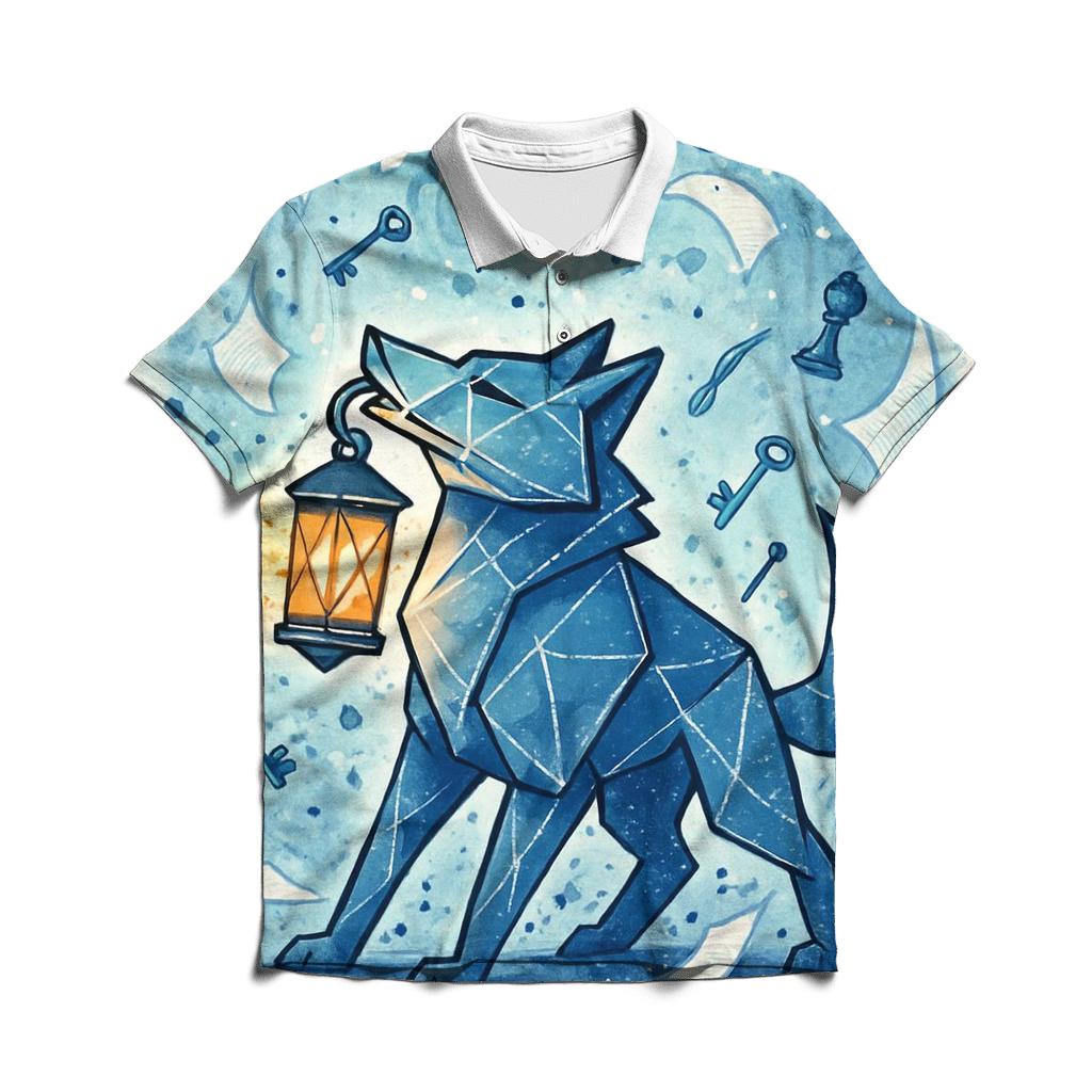 Lantern Wolf Of The Paper Storm classic pique polos