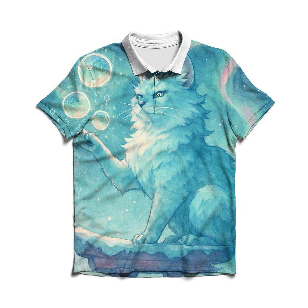 Aurora Lantern Guardian Cat casual sports polo shirts