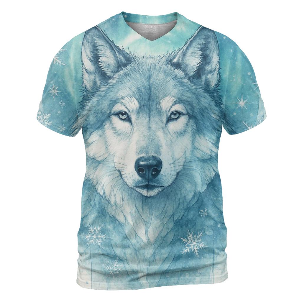 Aurora Warden Wolf artistic all-over print tops