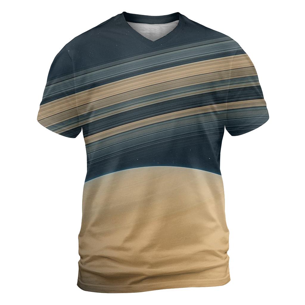 Ring Plane Horizon With Gap Divisions artistic all-over print tops