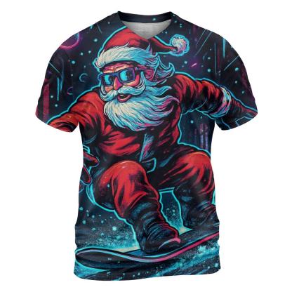 Neon Blizzard Santa Street Rider designer pattern shirts