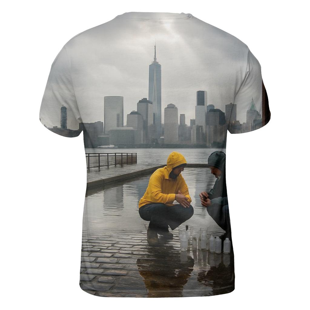 Red Hook Rain Gloss Lower Manhattan Panorama creative print fashion shirts