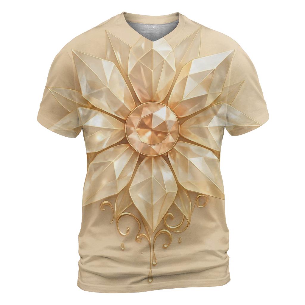 Champagne Prism Bloom creative print fashion shirts