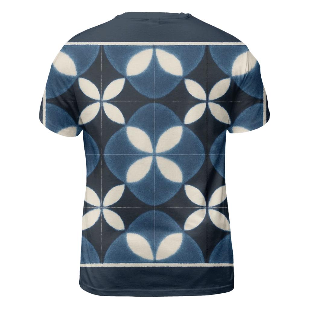 Lunar Itajime Eclipse Lattice vibrant all-over design tees