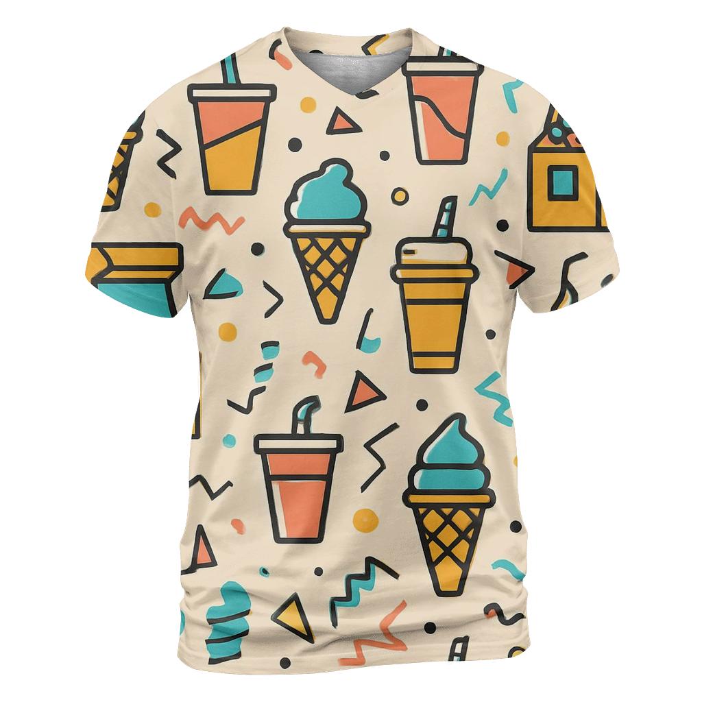 Mall Food Court Pattern Parade designer pattern shirts