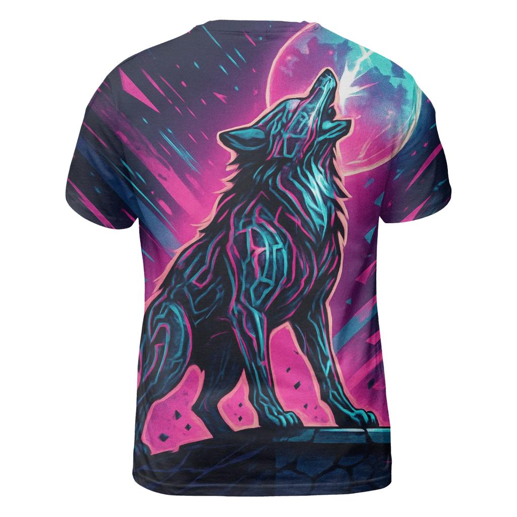 Circuit Howl Wolf creative print fashion shirts