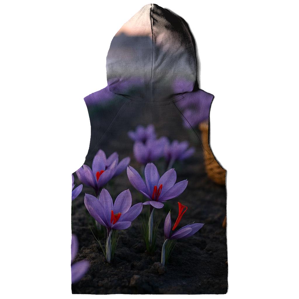 Saffron Crocus Rows After Dawn Harvest designer hoodies