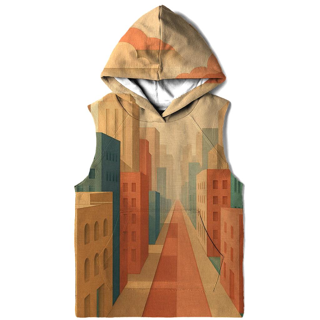 Kinetic Paper Cut City Mirage printed hoodies