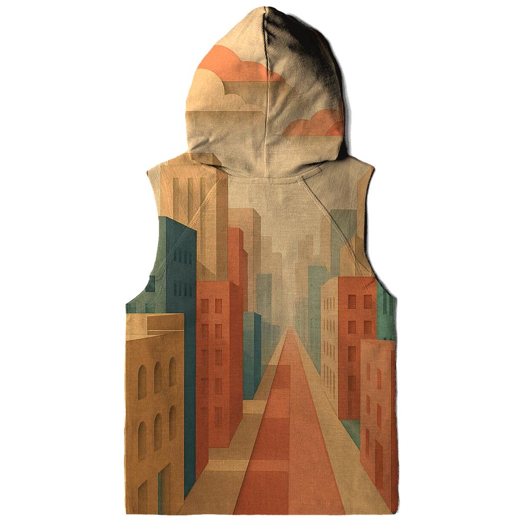 Kinetic Paper Cut City Mirage printed hoodies