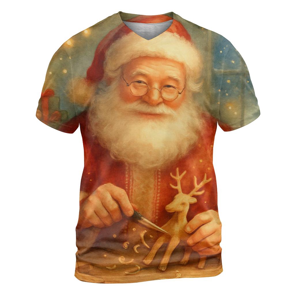 Fireside Workshop Santa Toymaker Reverie trendy printed shirt styles