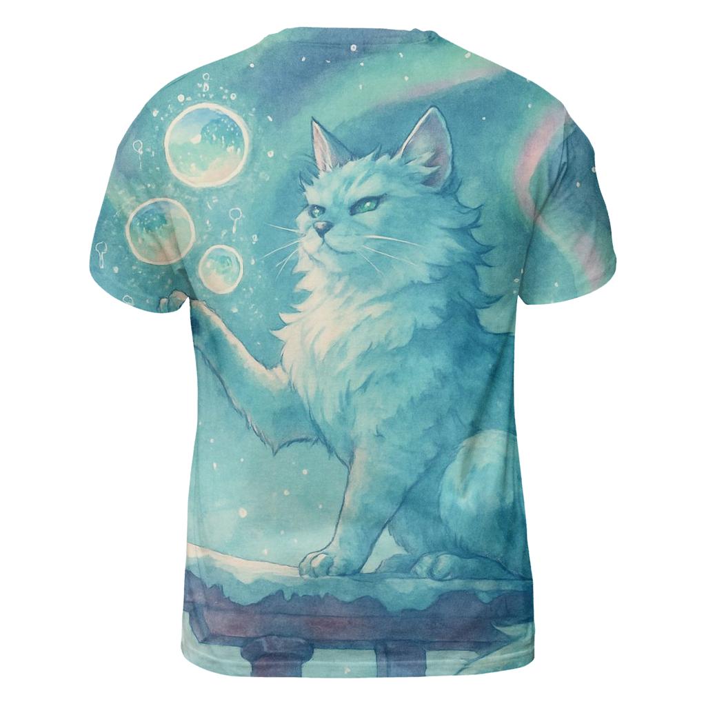 Aurora Lantern Guardian Cat creative print fashion shirts