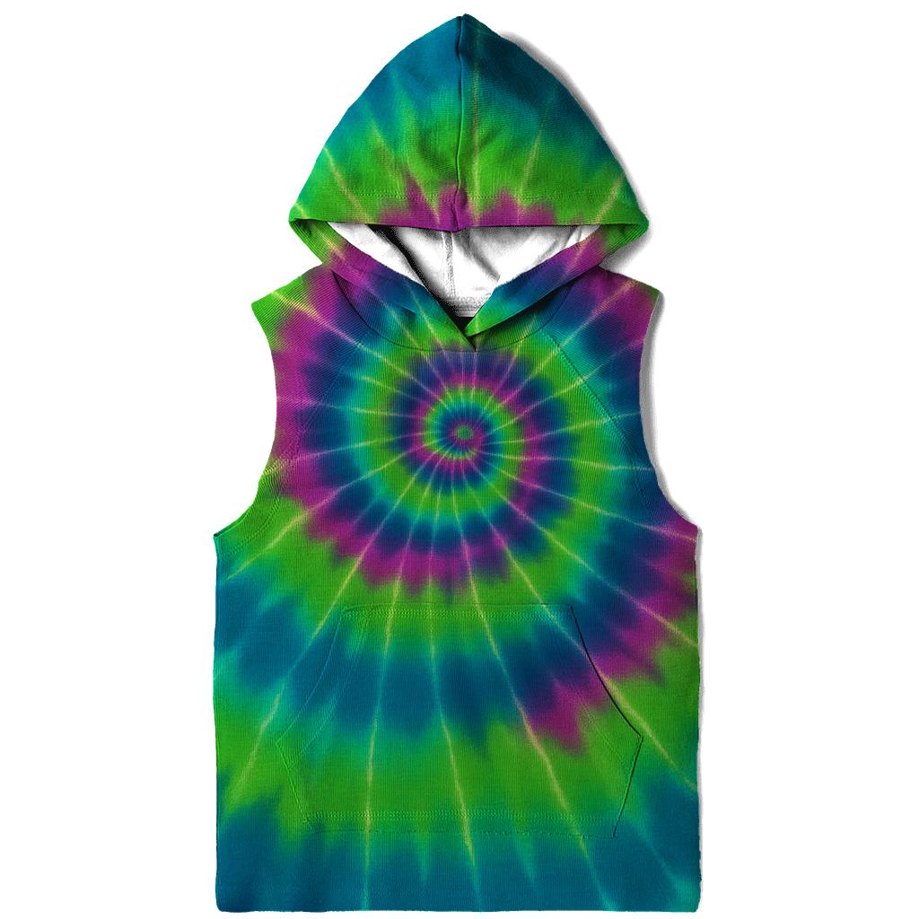 Aurora Overdye Spiral Nexus pullover hoodies
