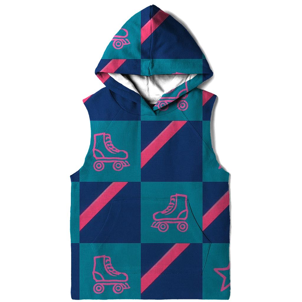 Neon Roller Rink Floor Tiles zip-up hoodies