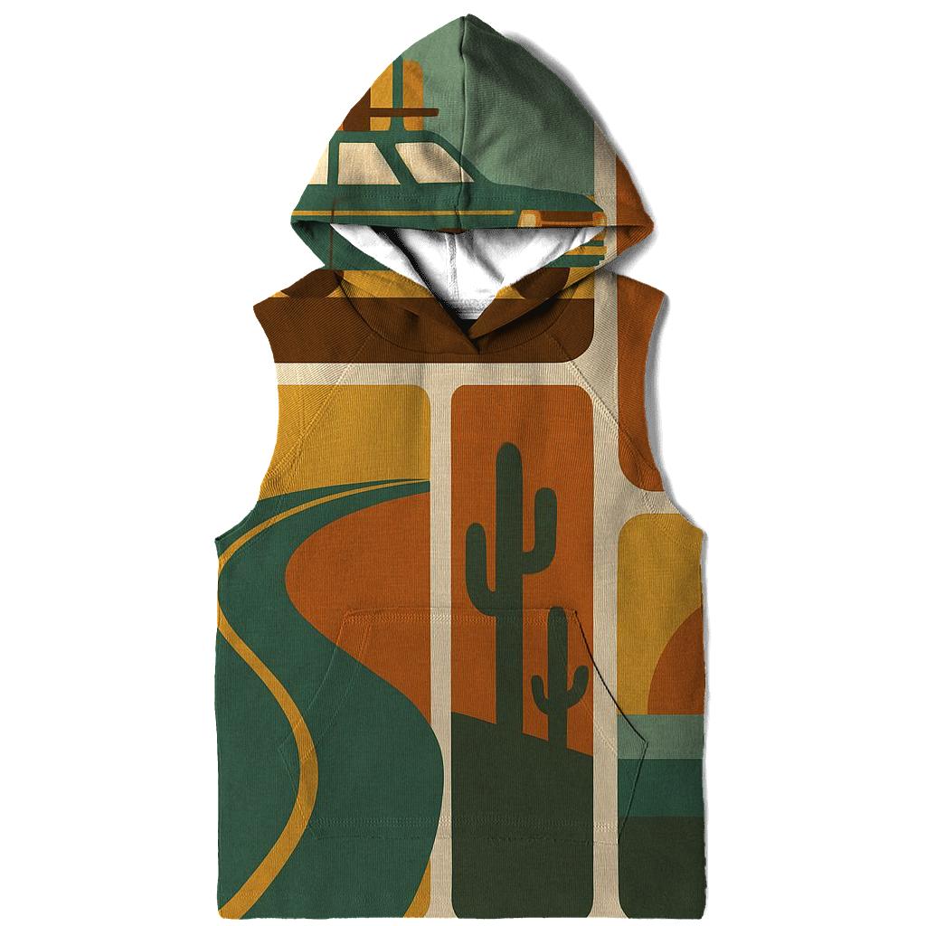 Groovy Road Trip Postcard Collage zip-up hoodies