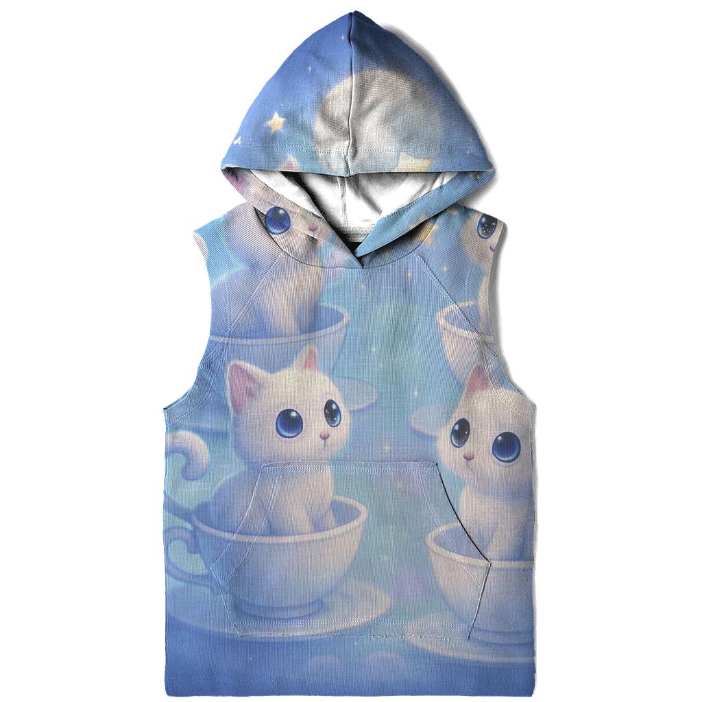Moonlit Teacup Kitten Carousel custom hoodies