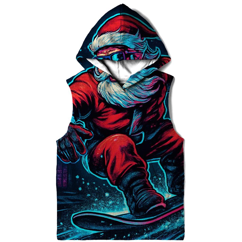 Neon Blizzard Santa Street Rider embroidered hoodies