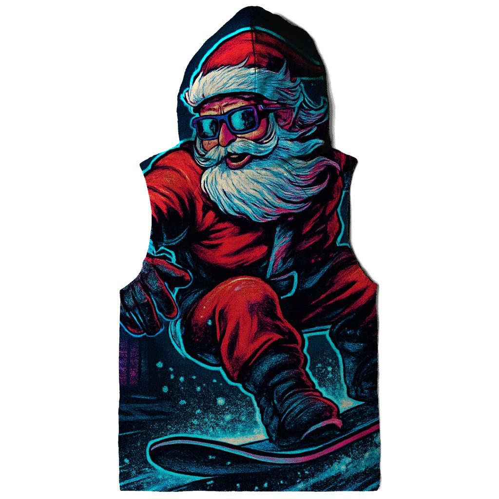 Neon Blizzard Santa Street Rider embroidered hoodies